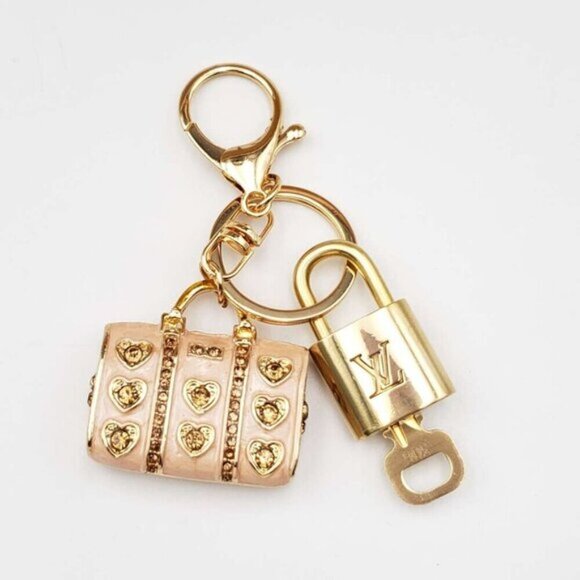 Authentic Louis Vuitton Lock & Key with unbranded Bagcharm, Keycharm, Keychain - Picture 1 of 6